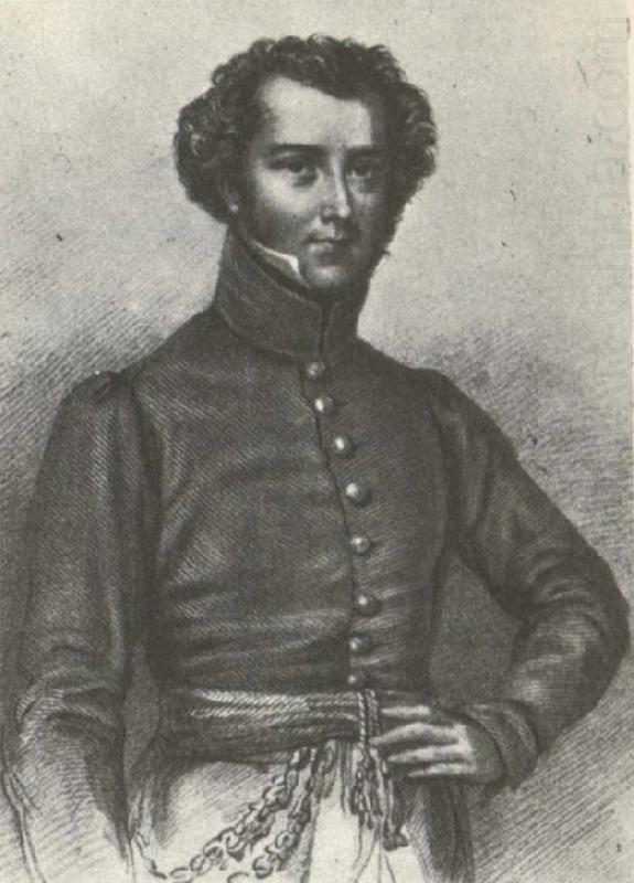 Kapten Alexander Gordon Laing genomkorsade Sahara 1825-26 fran Tripolis till Timbuktu,dar han hoppades att kunna knyta handels-forbindelser, unknow artist